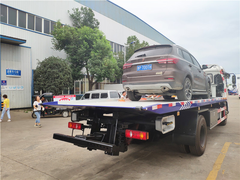 東風天錦一拖二平板清障車