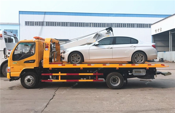 江淮駿鈴平板一拖二清障車