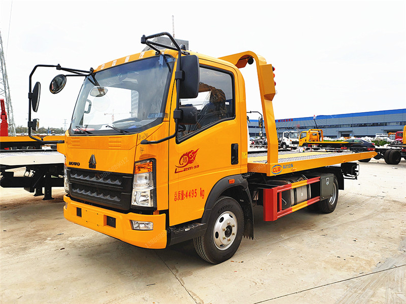 重汽豪沃藍牌一拖二清障車